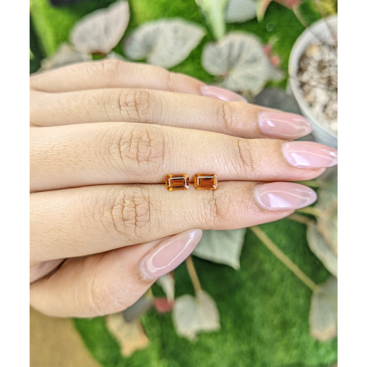 1.06 Ct.Tw. Madeira Citrine Pair from Brazil