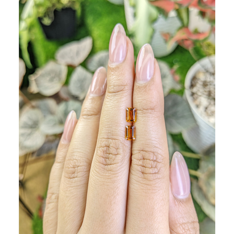 1.06 Ct.Tw. Madeira Citrine Pair from Brazil