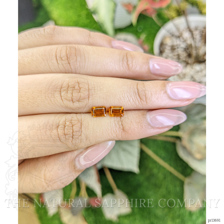 0.97 Ct.Tw. Madeira Citrine Pair from Brazil