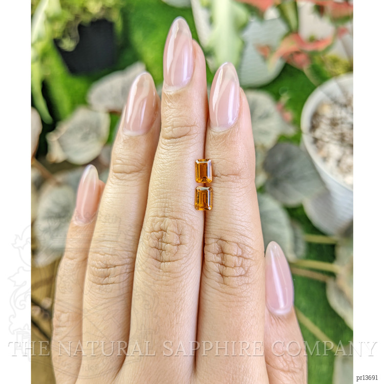 0.97 Ct.Tw. Madeira Citrine Pair from Brazil