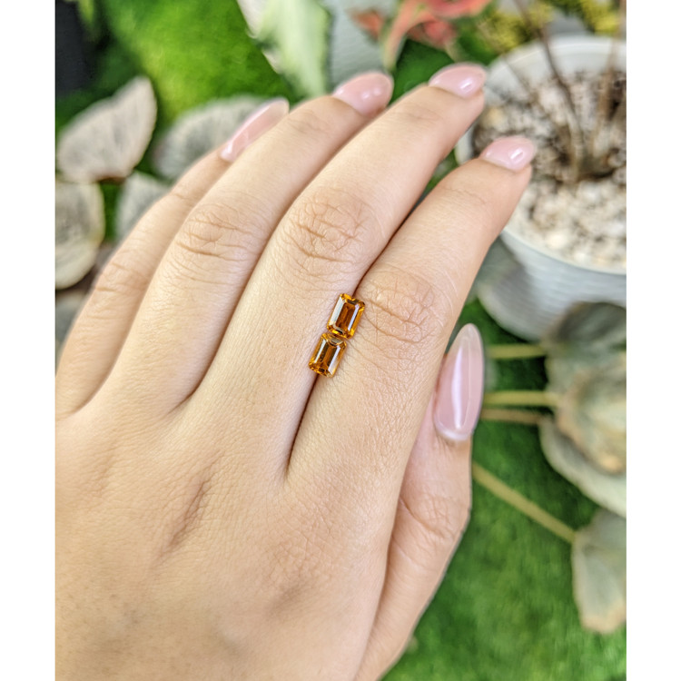 1.02 Ct.Tw. Madeira Citrine Pair from Brazil