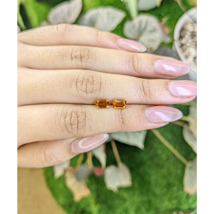 1.02 Ct.Tw. Madeira Citrine Pair from Brazil