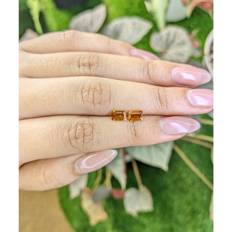 0.88 Ct.Tw. Madeira Citrine Pair from Brazil