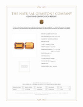 1.05 Ct.Tw.Total Carat Weight Brownish Orange Madeira Citrine Pair from Brazil Scan Report