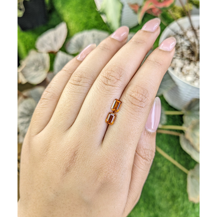 1.05 Ct.Tw. Madeira Citrine Pair from Brazil