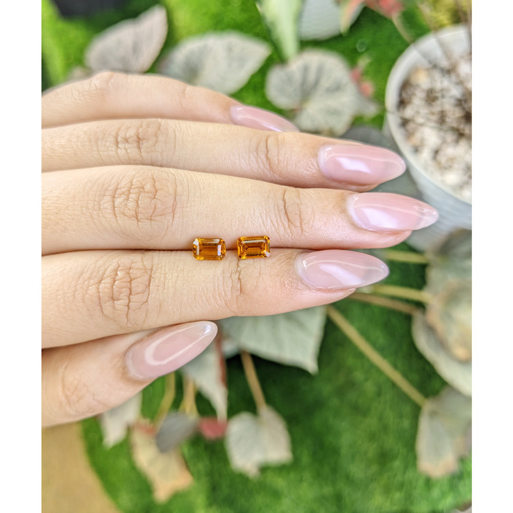 1.05 Ct.Tw. Madeira Citrine Pair from Brazil