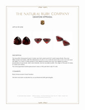 1.37 Ct.Tw.Total Carat Weight Ruby Pair from Ceylon (Sri Lanka) Appraisal