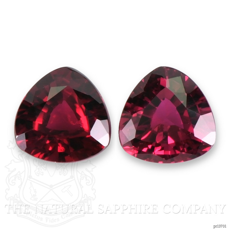 1.26 Ct.Tw. Pinkish Red Ruby Pair from Ceylon (Sri Lanka)
