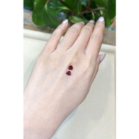 1.26&nbsp;Ct.Tw.Total Carat Weight Pinkish Red Ruby Pair from Ceylon (Sri Lanka) Life Style