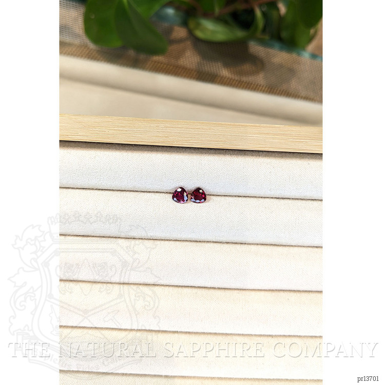 1.26 Ct.Tw. Pinkish Red Ruby Pair from Ceylon (Sri Lanka)
