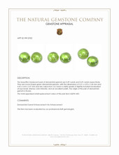 0.98 Ct.Tw.Total Carat Weight Cabochon Demantoid Garnet Pair from Russia Appraisal