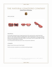 1.22&nbsp;Ct.Tw.Total Carat Weight Malaya Garnet Pair from Tanzania Appraisal