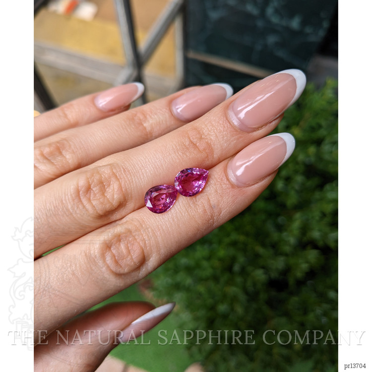 6.06 Ct.Tw. Pink Sapphire Pair from Madagascar