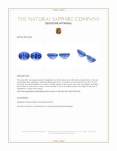 10.96&nbsp;Ct.Tw.Total Carat Weight Blue Sapphire Pair from Ceylon (Sri Lanka) Appraisal