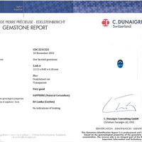 10.96 Ct.Tw.Total Carat Weight Blue Sapphire Pair from Ceylon (Sri Lanka) Scan Report