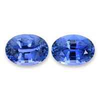 10.96&nbsp;Ct.Tw.Total Carat Weight Blue Sapphire Pair from Ceylon (Sri Lanka) Video