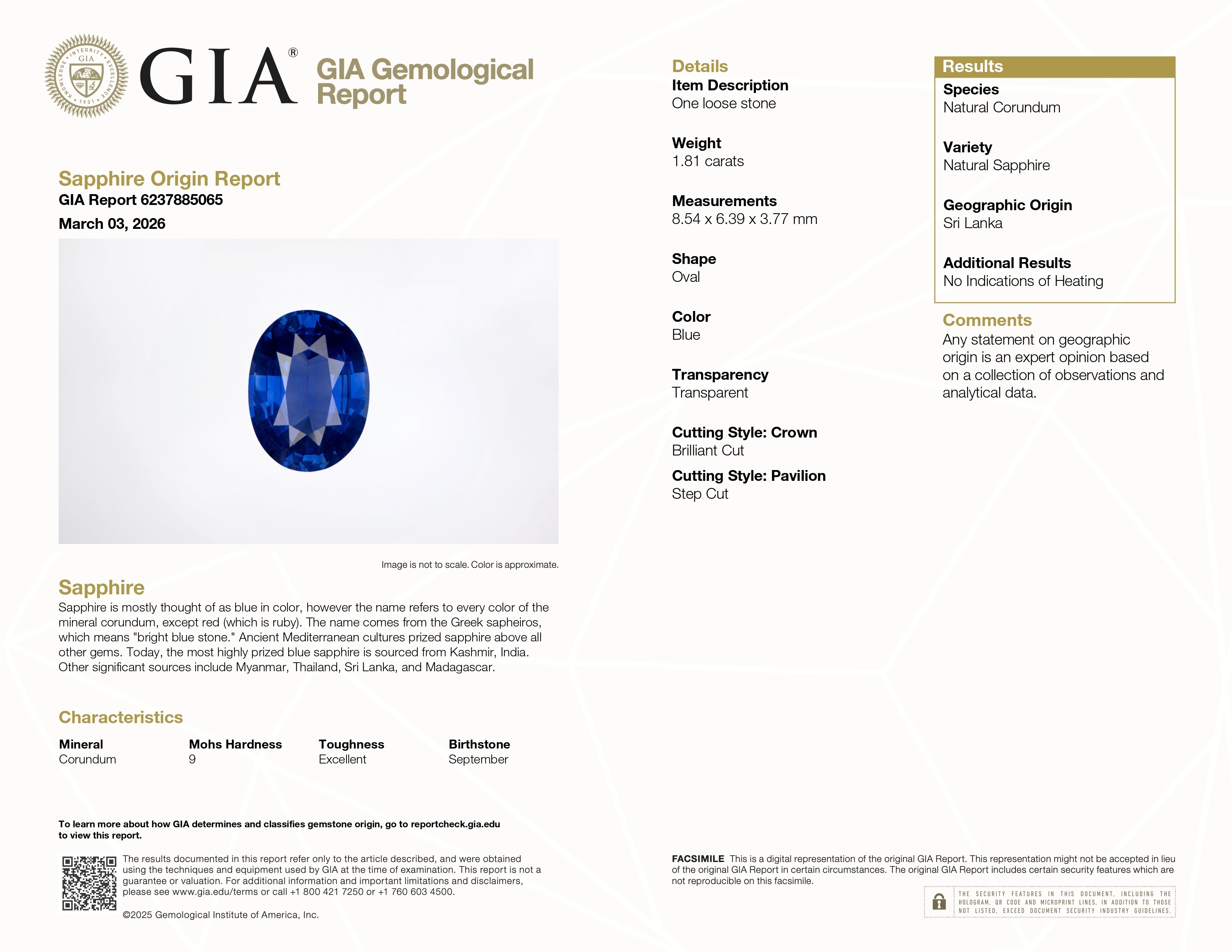 3.79 Ct.Tw. Blue Sapphire Pair from Ceylon (Sri Lanka)