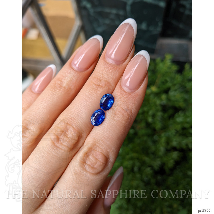 3.79 Ct.Tw. Blue Sapphire Pair from Ceylon (Sri Lanka)
