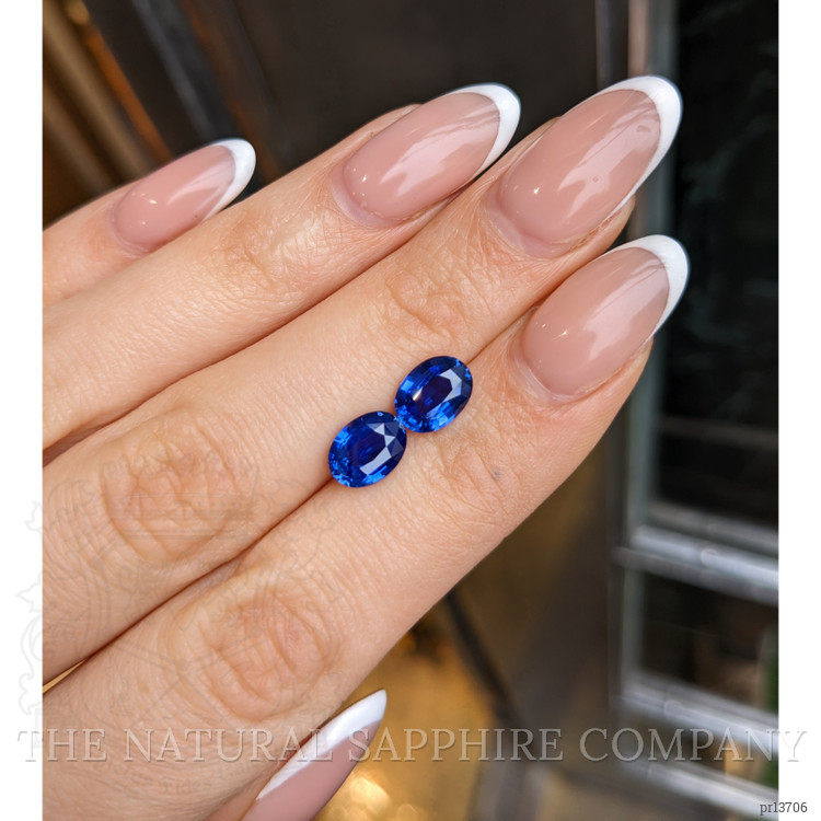 3.79 Ct.Tw. Blue Sapphire Pair from Ceylon (Sri Lanka)