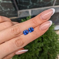 4.40&nbsp;Ct.Tw.Total Carat Weight Blue Sapphire Pair from Ceylon (Sri Lanka) Life Style