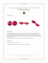 2.22&nbsp;Ct.Tw.Total Carat Weight Pinkish Red Ruby Pair from Burma (Myanmar) Appraisal