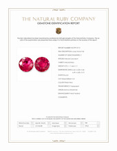 2.22&nbsp;Ct.Tw.Total Carat Weight Pinkish Red Ruby Pair from Burma (Myanmar) Scan Report