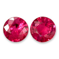 2.22&nbsp;Ct.Tw.Total Carat Weight Pinkish Red Ruby Pair from Burma (Myanmar) Video