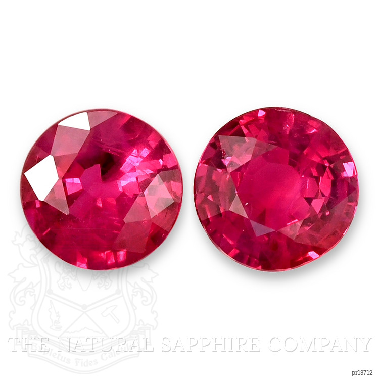 2.22 Ct.Tw. Pinkish Red Ruby Pair from Burma (Myanmar)