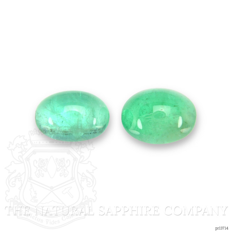1.68 Ct.Tw. Cabochon Emerald Pair from Russia