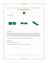 15.40&nbsp;Ct.Tw.Total Carat Weight Emerald Pair from Zambia Appraisal