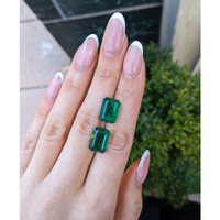 15.40 Ct.Tw.Total Carat Weight Emerald Pair from Zambia Life Style
