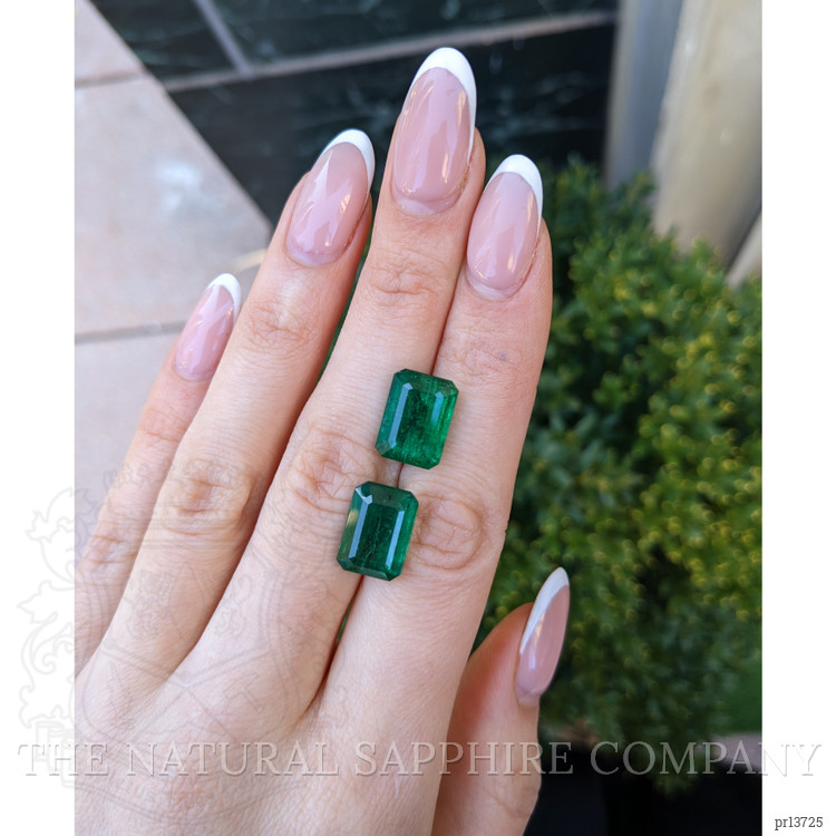 15.40 Ct.Tw. Emerald Pair from Zambia