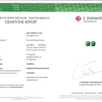 7.36&nbsp;Ct.Tw.Total Carat Weight Emerald Pair from Colombia Scan Report