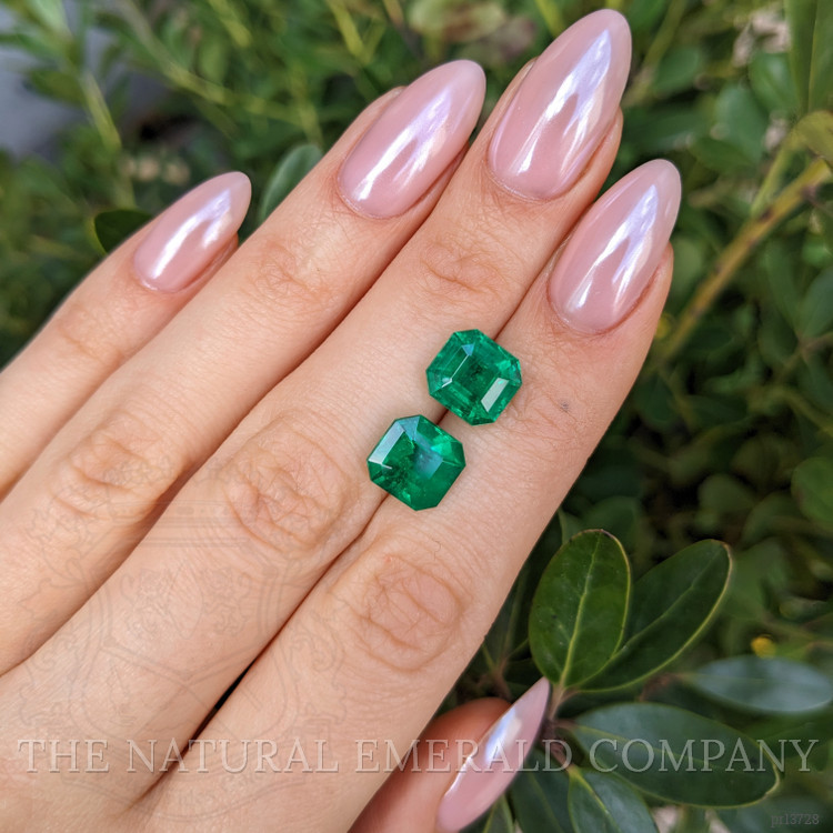 7.36 Ct.Tw. Emerald Pair from Colombia