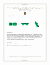 3.54&nbsp;Ct.Tw.Total Carat Weight Emerald Pair from Colombia Appraisal