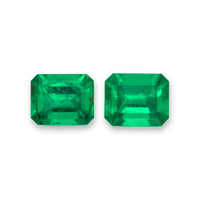 3.54 Ct.Tw.Total Carat Weight Emerald Pair from Colombia Video