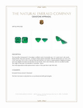 3.09 Ct.Tw.Total Carat Weight Emerald Pair from Colombia - Muzo Appraisal
