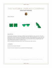 3.58 Ct.Tw.Total Carat Weight Emerald Pair from Colombia - Muzo Appraisal