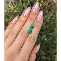 3.58 Ct.Tw.Total Carat Weight Emerald Pair from Colombia - Muzo Life Style