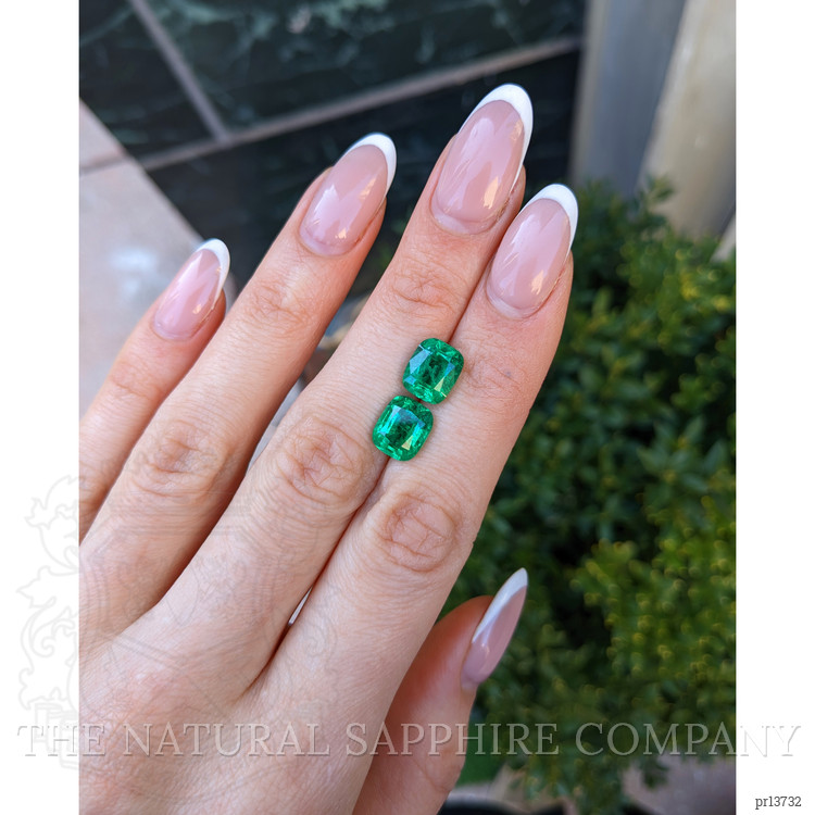 5.68 Ct.Tw. Emerald Pair from Zambia