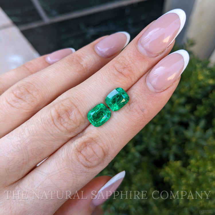 5.68 Ct.Tw. Emerald Pair from Zambia