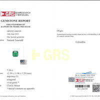 14.03 Ct.Tw.Total Carat Weight Emerald Pair from Colombia - Muzo Scan Report