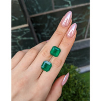 14.03&nbsp;Ct.Tw.Total Carat Weight Emerald Pair from Colombia - Muzo Life Style