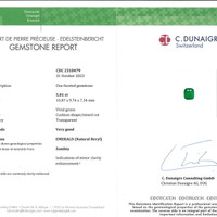 9.84 Ct.Tw.Total Carat Weight Emerald Pair from Colombia - Muzo Scan Report