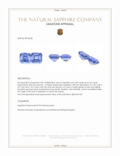 4.82 Ct.Tw.Total Carat Weight Blue Sapphire Pair from Ceylon (Sri Lanka) Appraisal