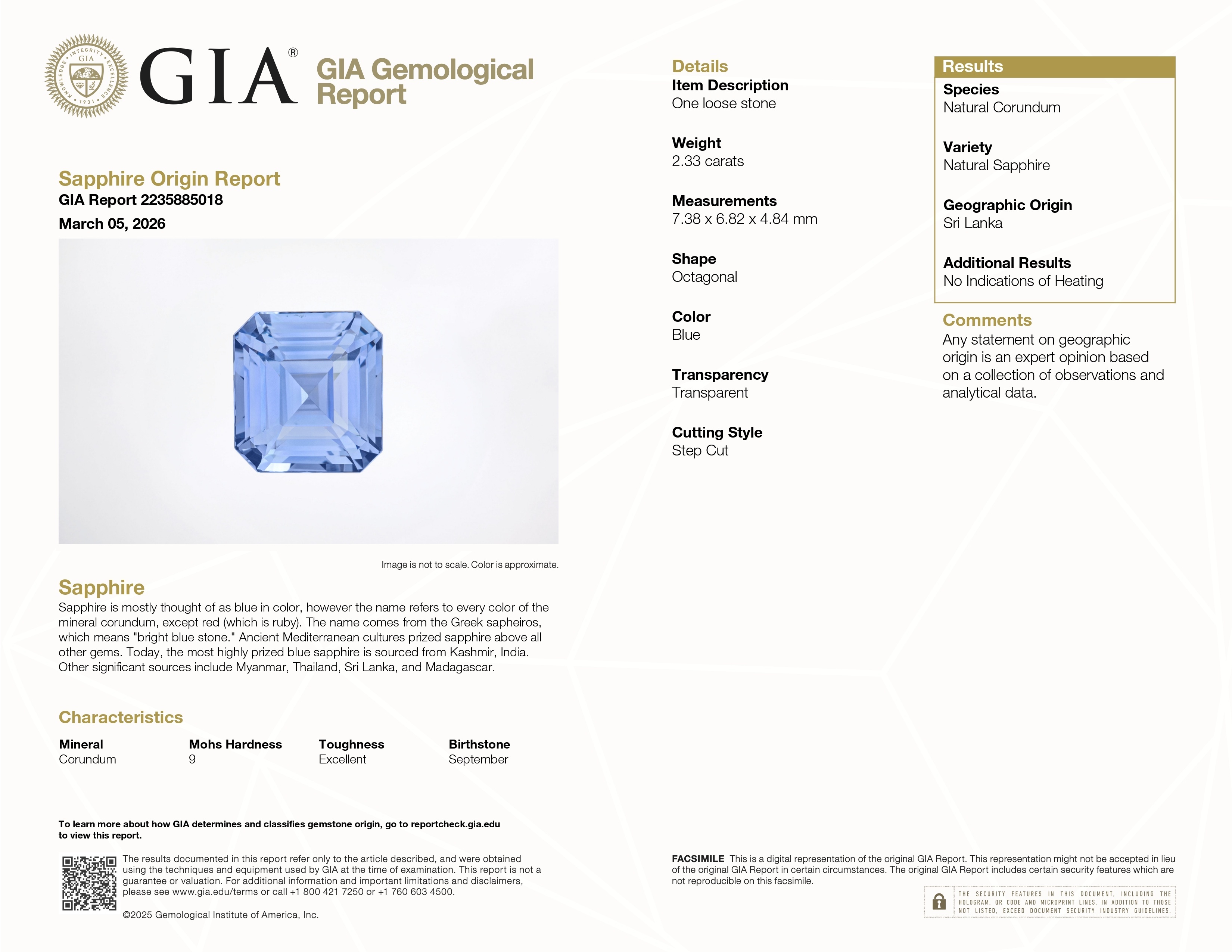 4.82 Ct.Tw. Blue Sapphire Pair from Ceylon (Sri Lanka)