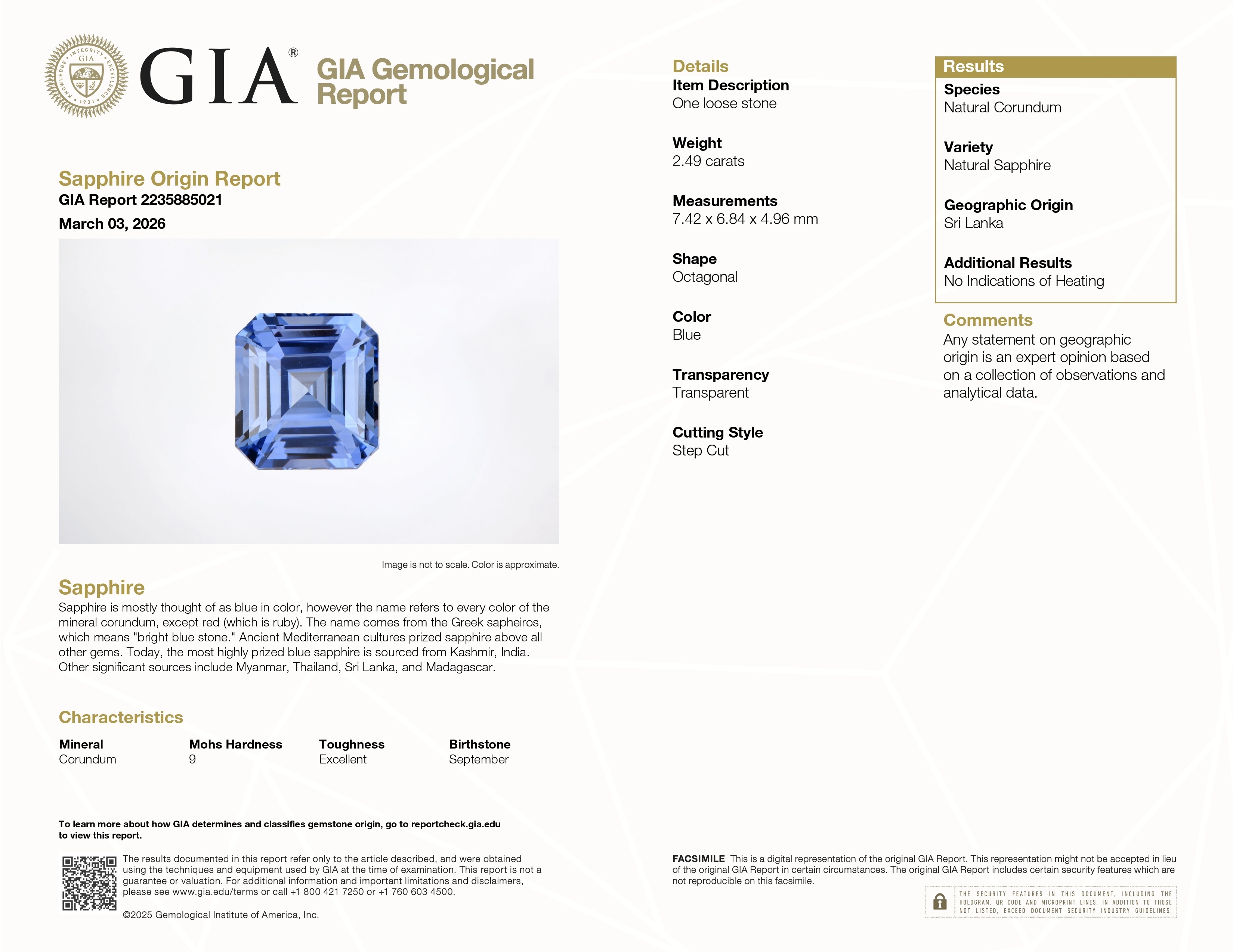 4.82 Ct.Tw. Blue Sapphire Pair from Ceylon (Sri Lanka)