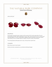 1.78&nbsp;Ct.Tw.Total Carat Weight Ruby Pair from Mozambique Appraisal