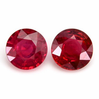 1.86 Ct.Tw.Total Carat Weight Pinkish Red Ruby Pair from Mozambique Video