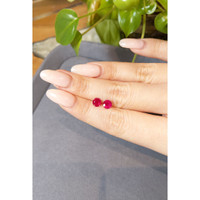 1.86 Ct.Tw.Total Carat Weight Pinkish Red Ruby Pair from Mozambique Life Style